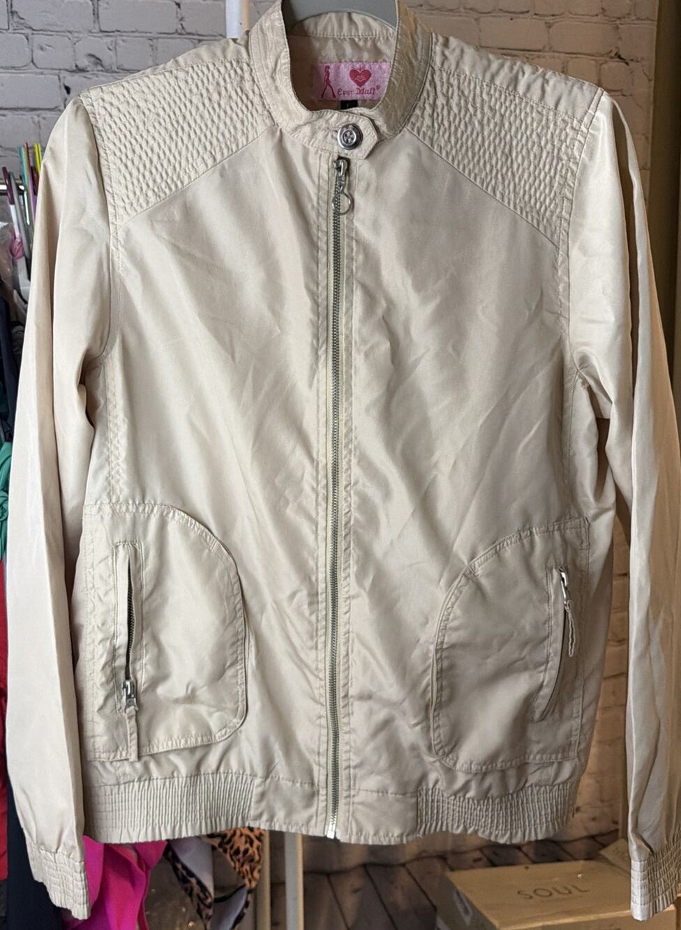 EverMall Lightweight Bomber Jacket Tan Women’s L
